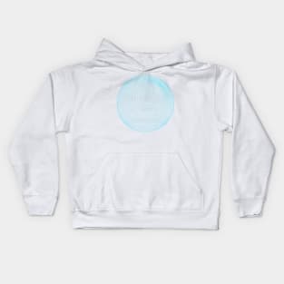 blue curved lines Kids Hoodie